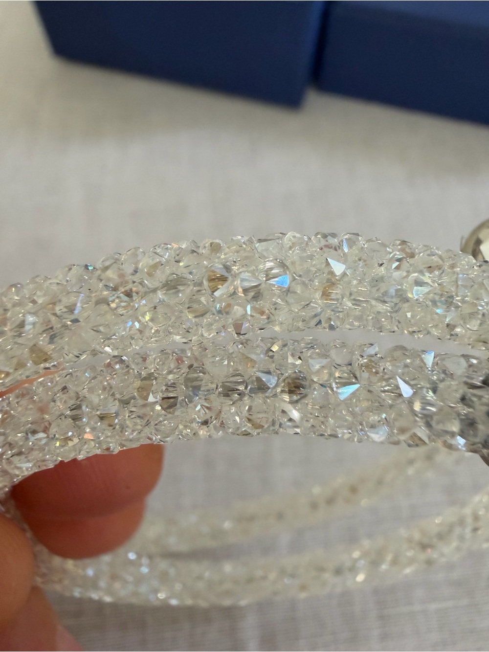 Swarovski Crystaldust Cuff Bracelet, White Crystal, with Box - Picture 6 of 10